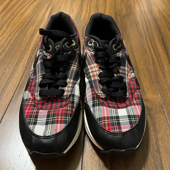 NIKE AIR MAX 1 PLAID RED TARTAN 5.5W / 4M - Picture 2 of 4